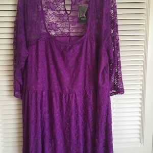 Purple lace dress